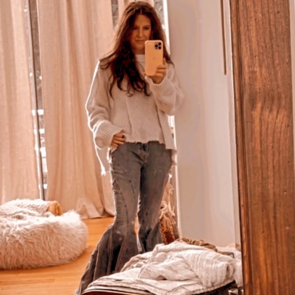 NWT Woodenships Destroyed Sweater in Almost Grey XL COZY! The Snuggle is Real 🤍🤗